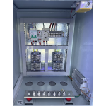 Internal copper busbars and molded case circuit breakers inside LVSG cabinet